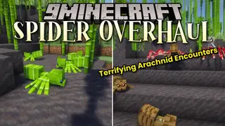 Spider Overhaul Mod (26.1.2, 1.20.1) – Survive Deadly New Spiders