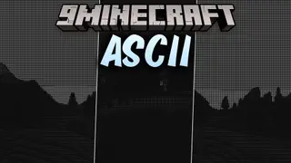 ASCII Shaders (26.2, 1.20.1) – Game Rendered with Glowing Text Characters
