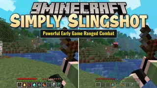 Simply Slingshot Mod (26.2, 1.21.11) – Shoot Any Item to Mine or Build From Afar