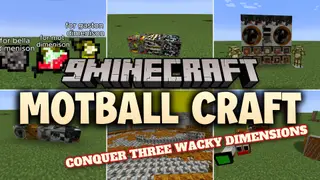 Motball Craft Mod (1.20.1) – Defeat Goofy Bosses in Three Wacky Dimensions