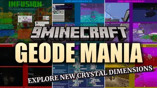 Geode Mania Mod (1.21.1, 1.20.1) – Conquer Crystal Dimensions with Sonic Blast