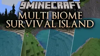 Multi Biome Survival Island Map (26.2, 1.20.1) – Survive 28 Clashing Biomes
