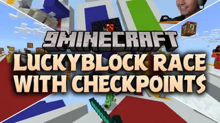 Luckyblock Race with Checkpoints Map (26.2, 1.20.1) – Sprint Through Pure Chaos