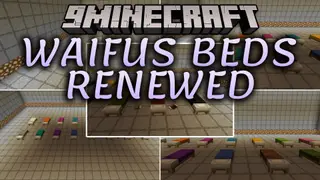 WAIFUs Beds RENEWED Resource Pack (26.2, 1.20.1) – Anime Character Art