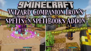 Wizard Companion Iron's Spells 'n Spellbooks Addon Mod (1.20.1)