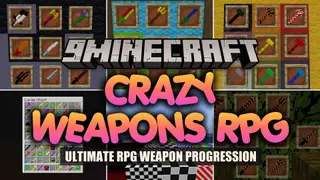 Crazy Weapons RPG Mod (1.20.1) – Forge Powerful Weapons and Conquer a New