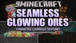 Seamless Glowing Ores Resource Pack (26.2, 1.21.1) – Connected Glowing Outlines