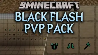 Black Flash PvP Pack Resource Pack (26.2, 1.20.1) – Sleek Dark Gear and Glowing