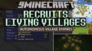 Recruits Living Villages Mod (1.20.1) – Command Armies and Conquer Rival Towns