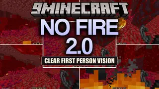 NO FIRE 2.0 Resource Pack (26.2, 1.21.1) – No Screen Flames for Clear PvP Vision