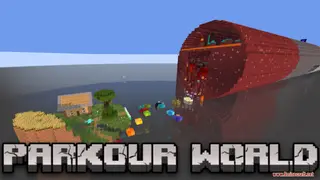 Parkour World Map (26.2, 1.20.1) – A Themed Challenge