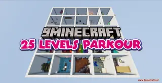 25 Levels Parkour Map (26.2, 1.20.1) – Hoping Through The Biomes