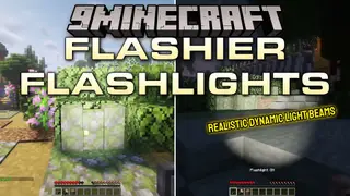 Flashier Flashlights Mod (1.20.1) – Light Up Pitch Black Caves with Real Shadows