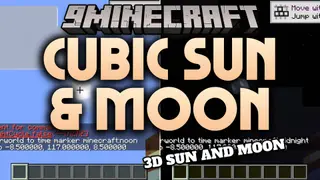 Cubic Sun and Moon 9minecraft Resource Pack (26.2) – Chunky 3D Blocky Skies