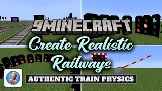 Create Realistic Railways Mod (1.21.4, 1.21.1) – Run Safe Train Networks