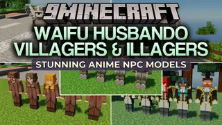 Waifu Husbando Villagers & Illagers Resource Pack (26.2, 1.20.1)