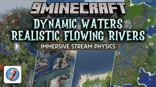 Dynamic Waters Realistic Flowing Rivers Mod (1.21.1, 1.20.1)