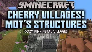 Cherry Villages Mot's Structures Mod (26.2, 1.21.11) – Find Fresh Settlements