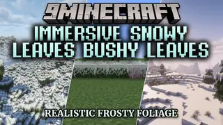 Immersive Snowy Leaves Bushy Leaves Resource Pack (1.21.11, 1.20.1)