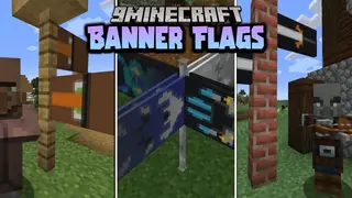 Banner Flags Data Pack (1.21.11, 1.20.1) – Place Banners Horizontally as Flags