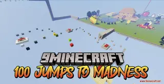 100 Jumps to Madness Map (26.2, 1.20.1) – Challenge for the Bold