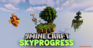 SkyProgress Map (26.2, 1.20.1) – Elevate The Skyblock Experience