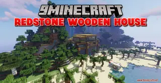 Redstone Wooden House Map (26.2, 1.20.1) – Beachside Redstone Marvel