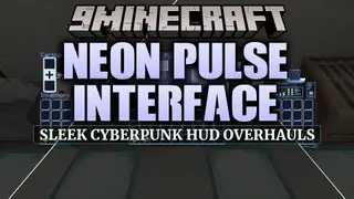 Neon Pulse Interface Resource Pack (1.21.11, 1.21.1) – Glowing Sci-Fi Style
