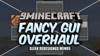 Fancy GUI Overhaul 9minecraft Resource Pack (26.2) – Sleek Dark Menus and Warm Wood