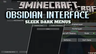 Obsidian Interface Resource Pack (26.2, 1.20.1) – Sleek Dark Mode Menus