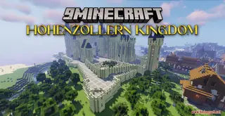 Hohenzollern Castle and Kingdom Map (26.2, 1.20.1) – Bustling Medieval Landscape