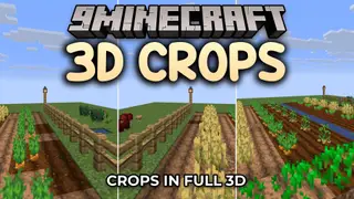 3D Crops 9minecraft Resource Pack (26.2) – Lush Layered Fields for Cozy Farming