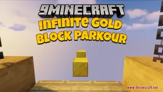 Infinite Gold Block Parkour Map (26.2, 1.20.1) – Never-Ending Jumps