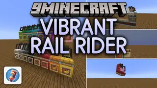 Vibrant Rail Rider Mod (1.21.1) – Build Colorful Roller Coasters