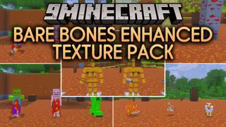 Bare Bones Enhanced Texture Pack (26.x) – Trailer Art Style with Glowing