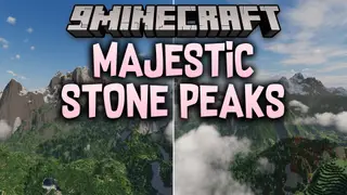 Majestic Stone Peaks Mod (1.21.1, 1.20.1) – Scale Giant Mountain Peaks Reaching