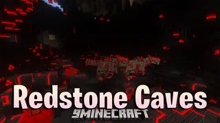 Redstone Caves Addon (26.x, 1.21) – Tame Robotic Pets In Glowing Underground Caves