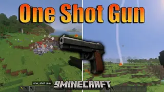 One Shot Gun Addon (26.x, 1.21) – Defeat Any Mob Instantly With A Single Shot