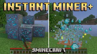 Instant Miner Plus Addon (26.x, 1.21) – Mine Blocks Instantly With Auto Item Pickup