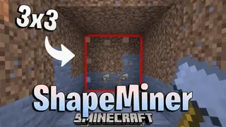 ShapeMiner Addon (26.x, 1.21) – Mine Large Areas Instantly With Custom Hammers