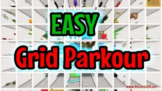 Easy Grid Parkour Map (26.2, 1.20.1) – 100 Parkour Grids