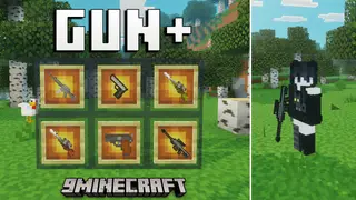 Gun Plus Addon (26.x, 1.21) – Craft Military Weapons And Sniper Rifles In Survival Mode