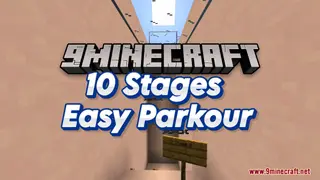 10 Stages Easy Parkour Map (26.2, 1.20.1) – Suitable For All!