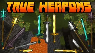 True Weapons Addon (26.x, 1.21) – Minecraft PE/Bedrock Mod