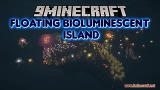 Floating Bioluminescent Island Map (26.2, 1.20.1) – Lost in The Night Light