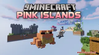 Pink Islands Map (26.2, 1.20.1) – A Multi-biome Sky Survival