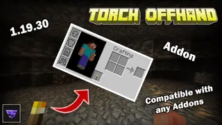 Torch OffHand Addon (26.x, 1.21) – MCPE/Bedrock Mod