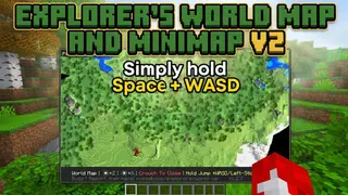 Explorer's World Map and Minimap V2 Addon (26.x, 1.21) – MCPE/Bedrock