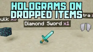 Holograms on Dropped Items Addon (26.x, 1.21) – MCPE/Bedrock