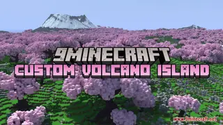 Custom Volcano Island Map (26.2, 1.20.1) – Cherry Blossom Terrain